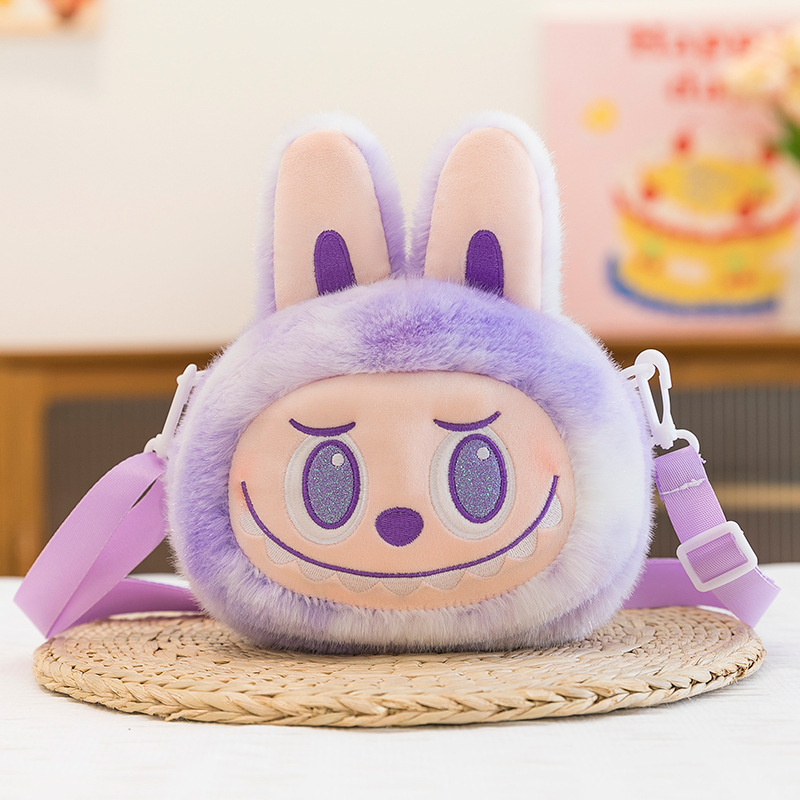 Labubu Plush Shoulder Purple Bag – Big Into Energy Series