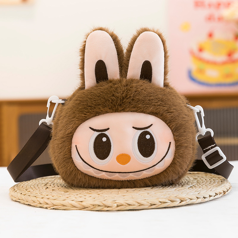 Labubu Plush Shoulder Brown Bag – Big Into Energy Series