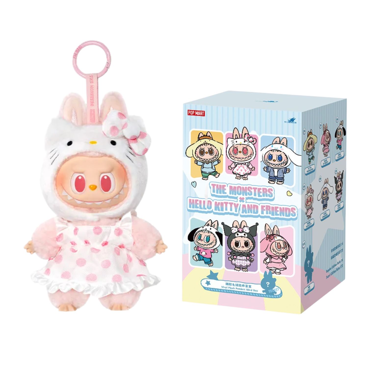 Labubu x Hello Kitty Vinyl Plush Pendant — Labubu x Hello Kitty Series