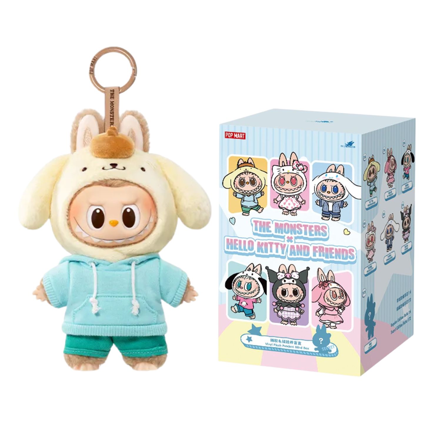 Labubu Pompompurin Vinyl Plush Pendant — Labubu x Hello Kitty Series